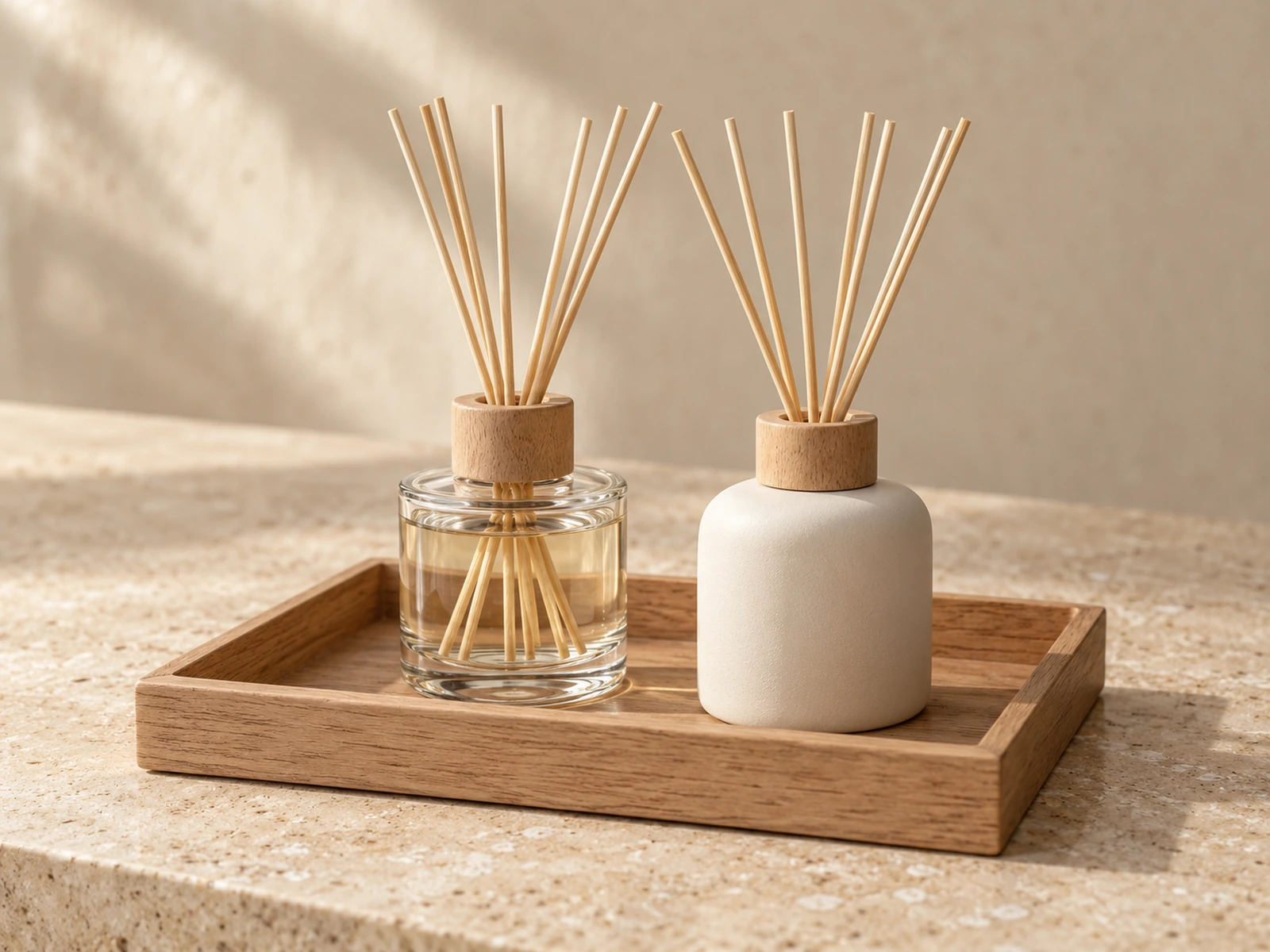 Custom reed diffusers with bottles, caps and natural reeds 7